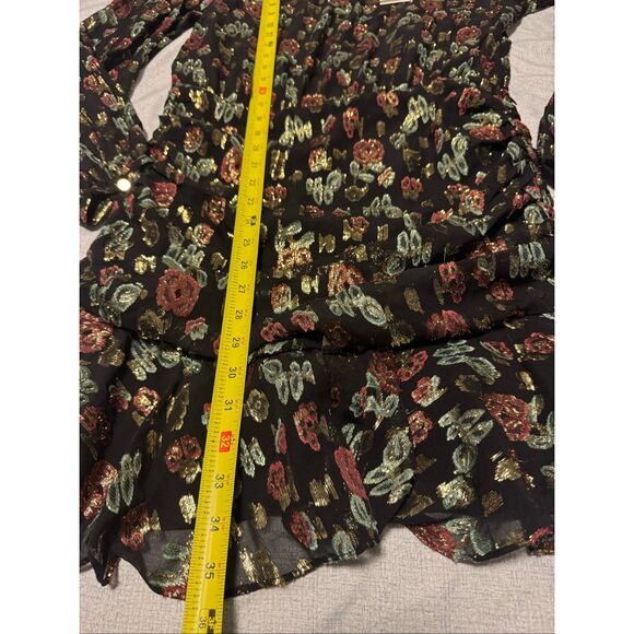 Veronica Beard robin dress size 8 holiday black floral - NWT - Picture 11 of 15